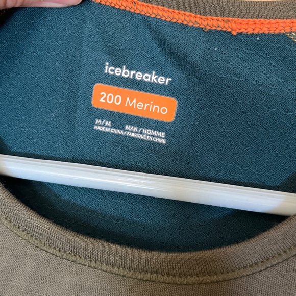 Icebreaker Merino 200 Base Layer long Sleeve Shirt - Men's Size M - Green Blue - Picture 2 of 9